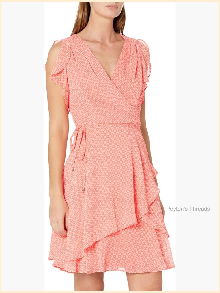 Sleeveless Surplice Neck Chiffon Belted Midi Dress Wrap V-Neck